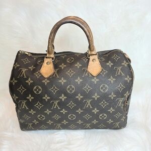 Louis Vuitton Classic Monogram Satchel Speedy 30 SP0958 Padlock #302 no Key